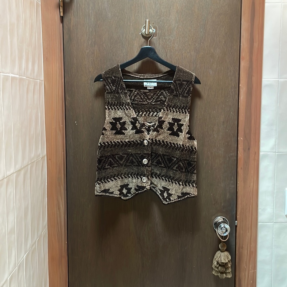 western knit vest - vintage